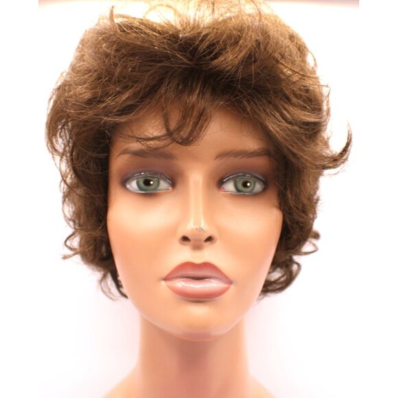 Paula Young Trisha Wig Color 8 AVG Golden Brown Brunette Short Wavy A5512 w/ Box - Picture 2 of 12